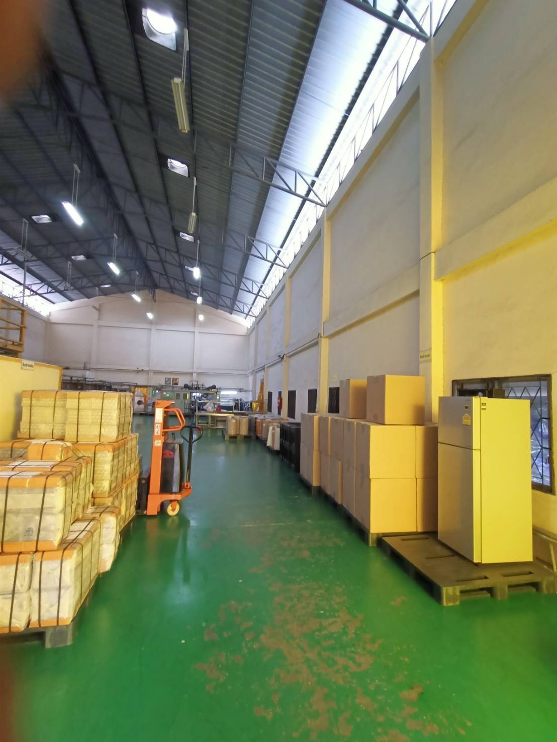 Warehouse aisle with finished goods